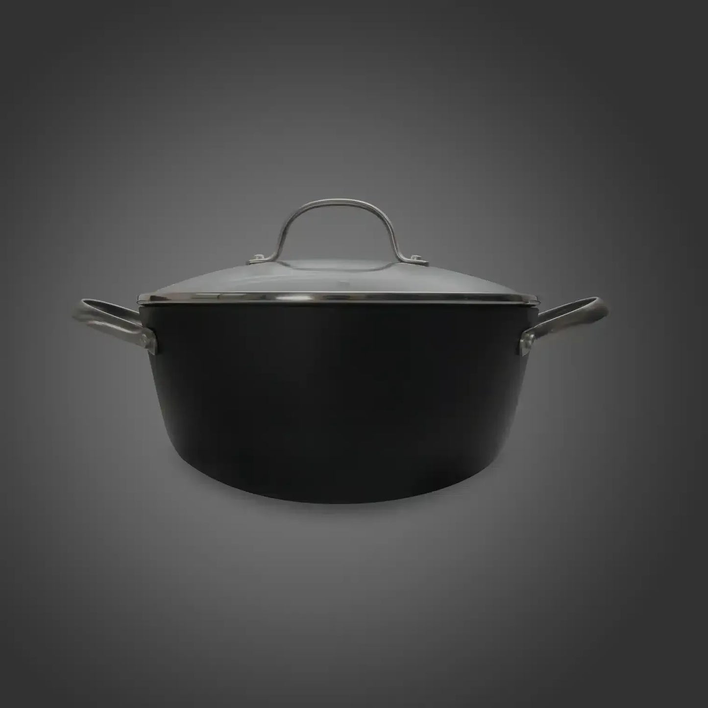 Cratita din fonta tip fagure cu capac de sticla OTI, diametru 24cm, capacitate 3.5L 181654 / OTI 0015 - 221.ro