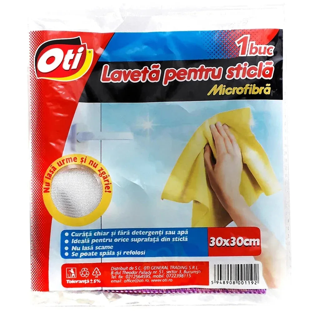 Laveta pentru sticla din microfibra 30x30cm OTI / OTI040119 - 221.ro