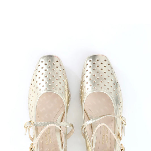 Ballerina Mary Jane Doré | Perforated Detail