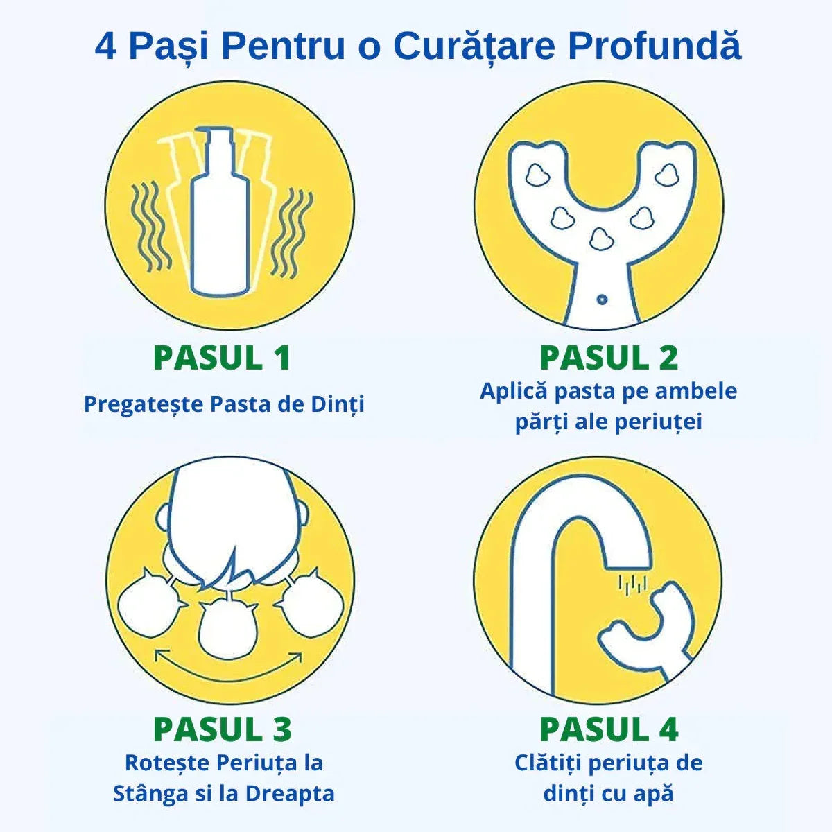 Periuta de dinti electrica U-shape, 5 programe, pentru Copii 3-12 ani, Naimeed D4370, acumulator, incarcare USB, Gri - 221.ro