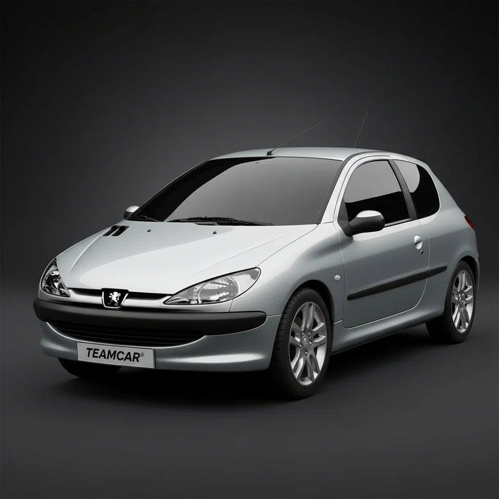 Covorase Tavita Cauciuc Compatibile Peugeot 206 Hatchback (3 usi-1998-2003) Silver