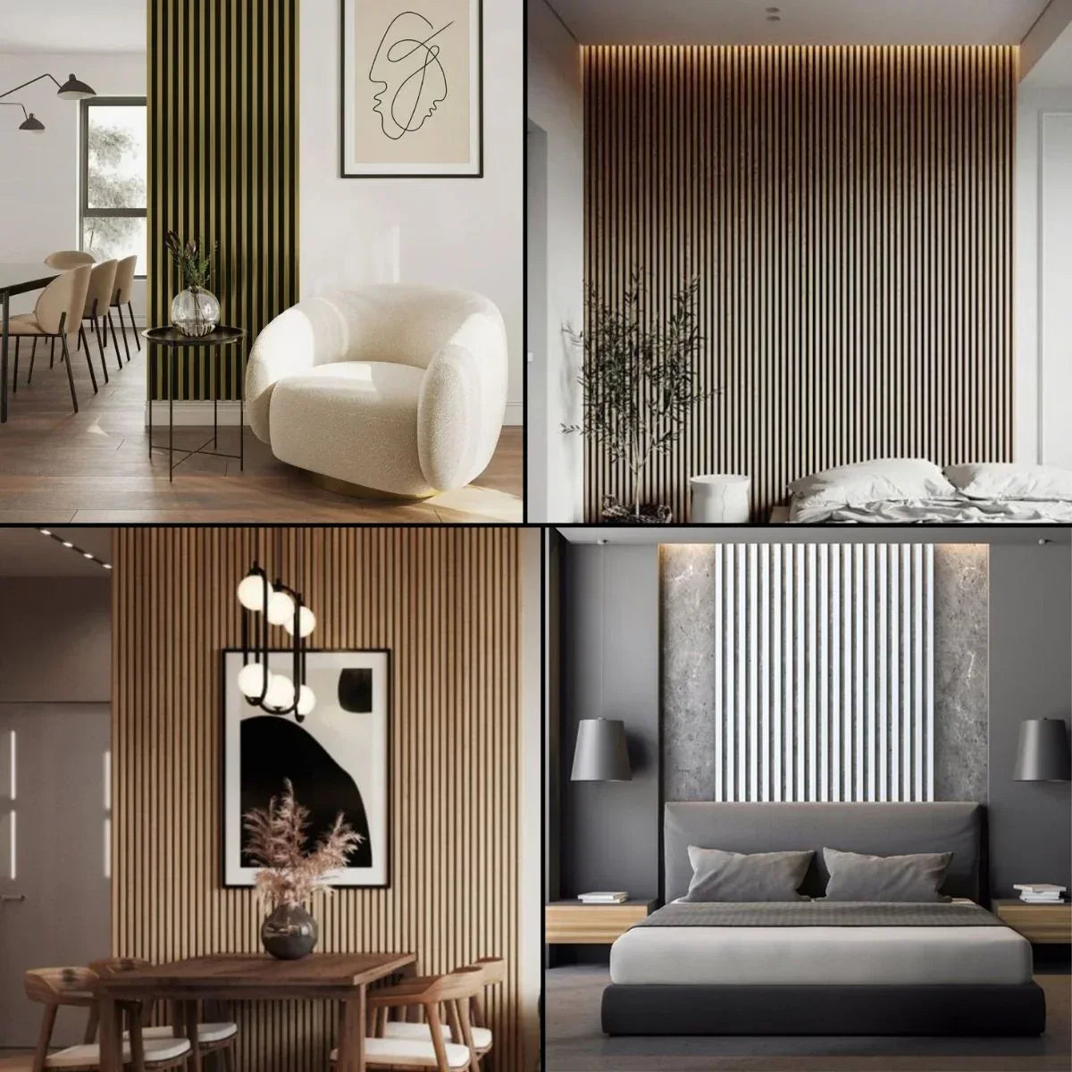 Panou decorativ, riflaj, polimer rigid, Naimeed D7629, Dimensiuni 270x11.6x0.6cm, Maro deschis - 221.ro