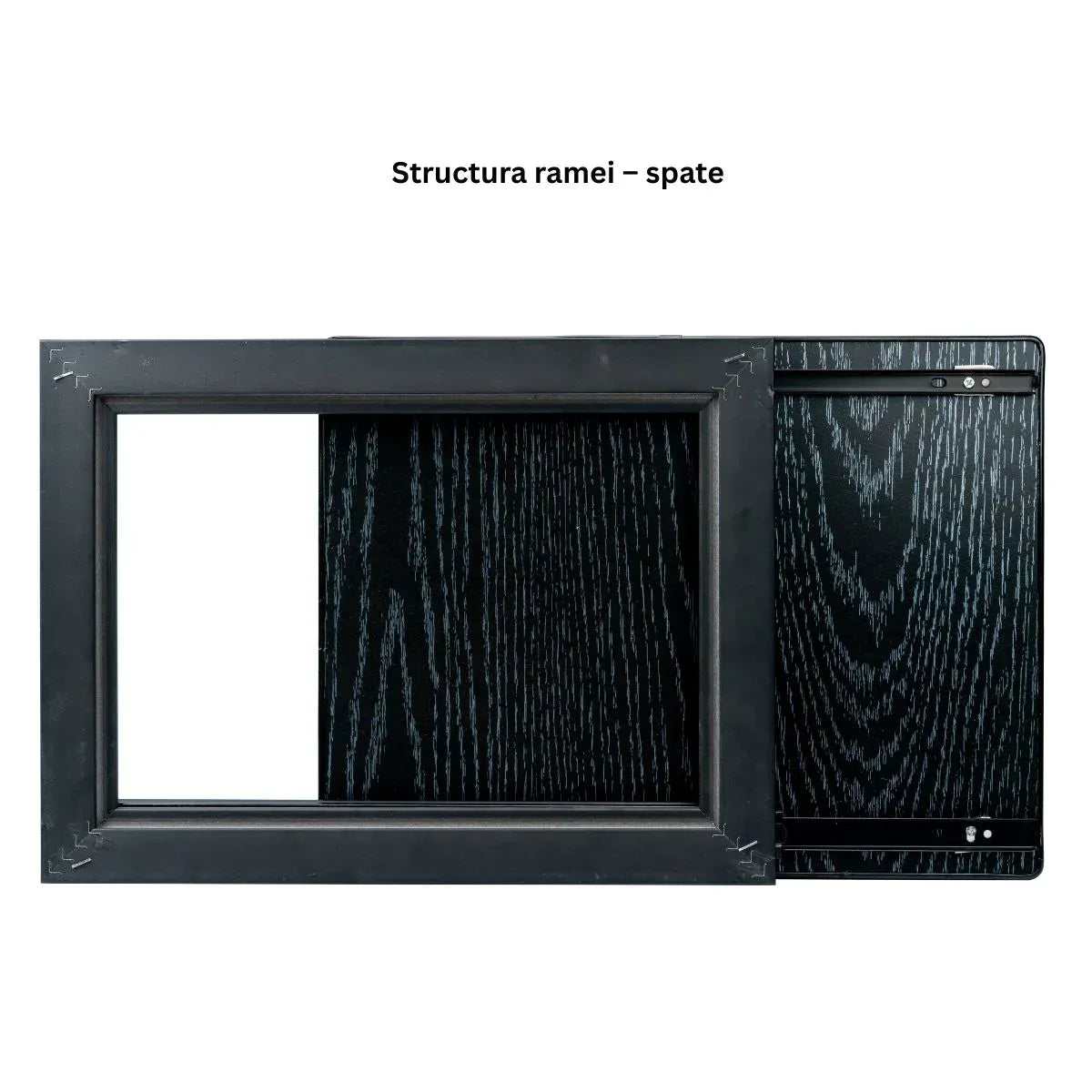 Capac tablou pentru contor electric, Naimeed D7288, mascare tablou electric, design modern si elegant, 30x40x2.8cm, rama neagra - 221.ro