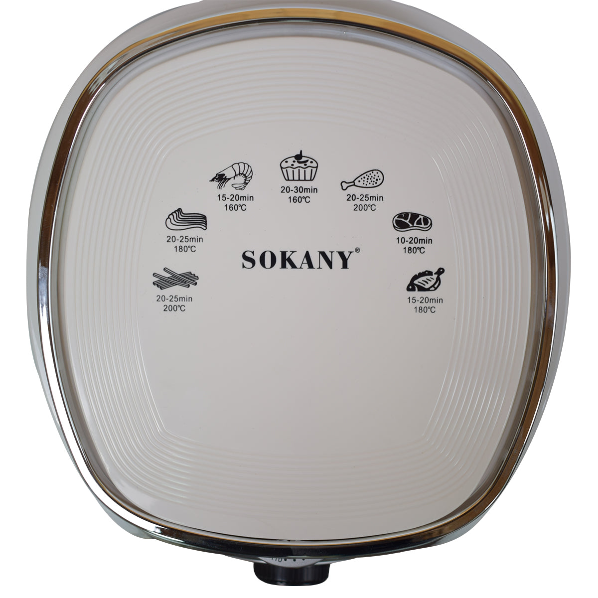 Friteuza fara ulei Sokany SE-3010, 1500W, 5L, Control Temperatura, Alb
