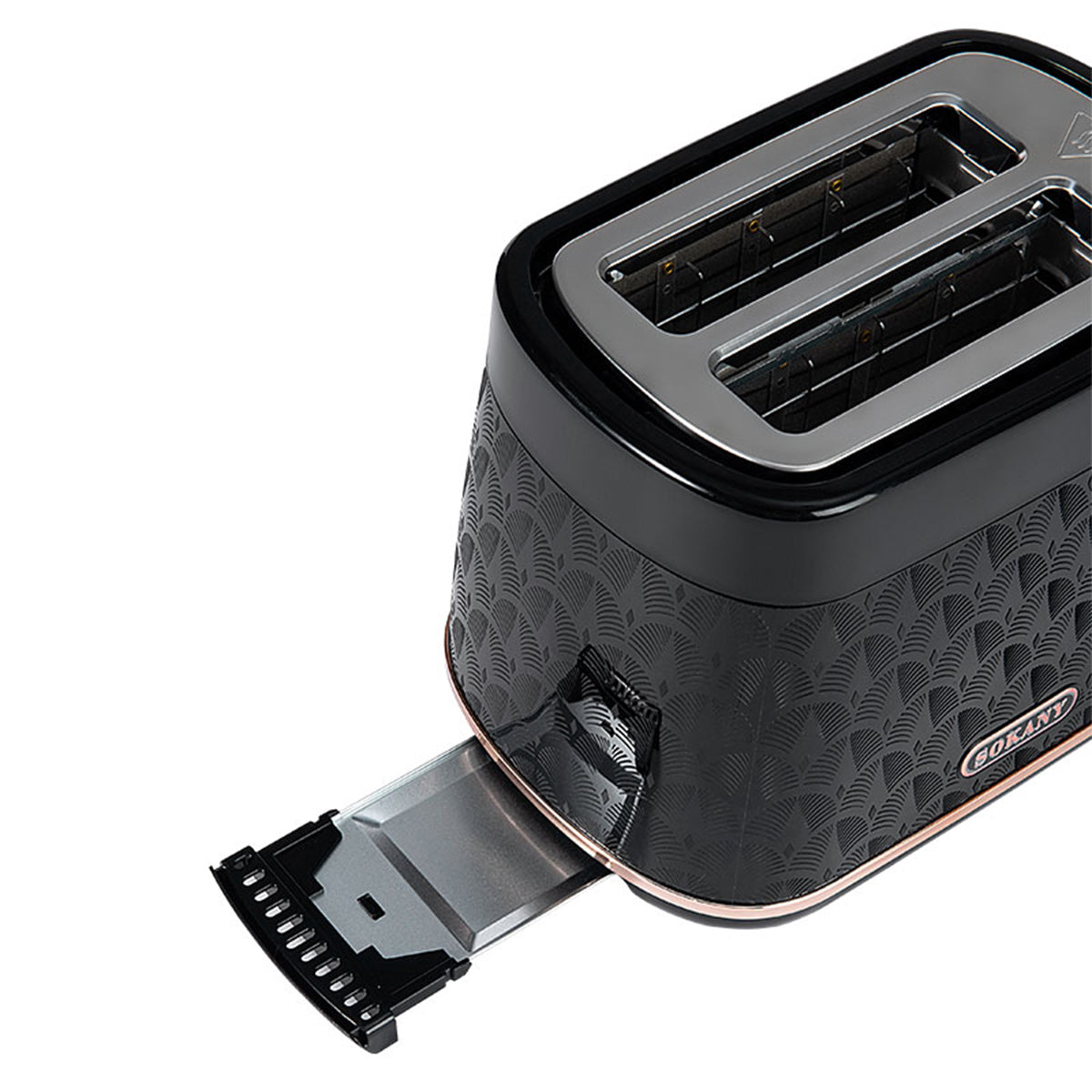 Prajitor de paine Sokany SK-033, 930W, 2 felii, Grad de rumenire ajustabil, Functie dezghetare, Negru