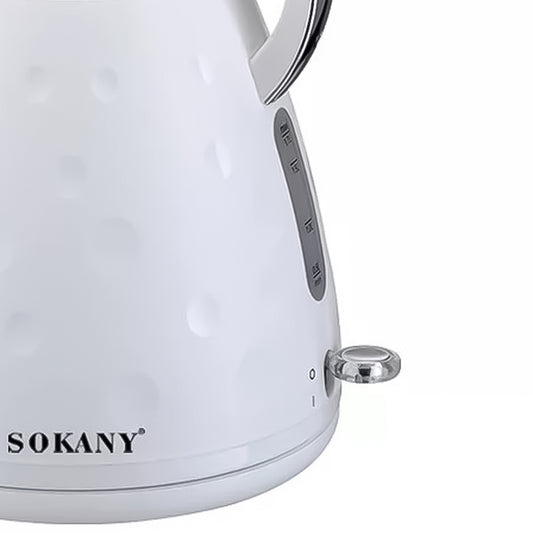 Fierbator apa, Sokany SK-1033, 2200W, capacitate 1.7L, control temperatura, indicator luminos, Alb