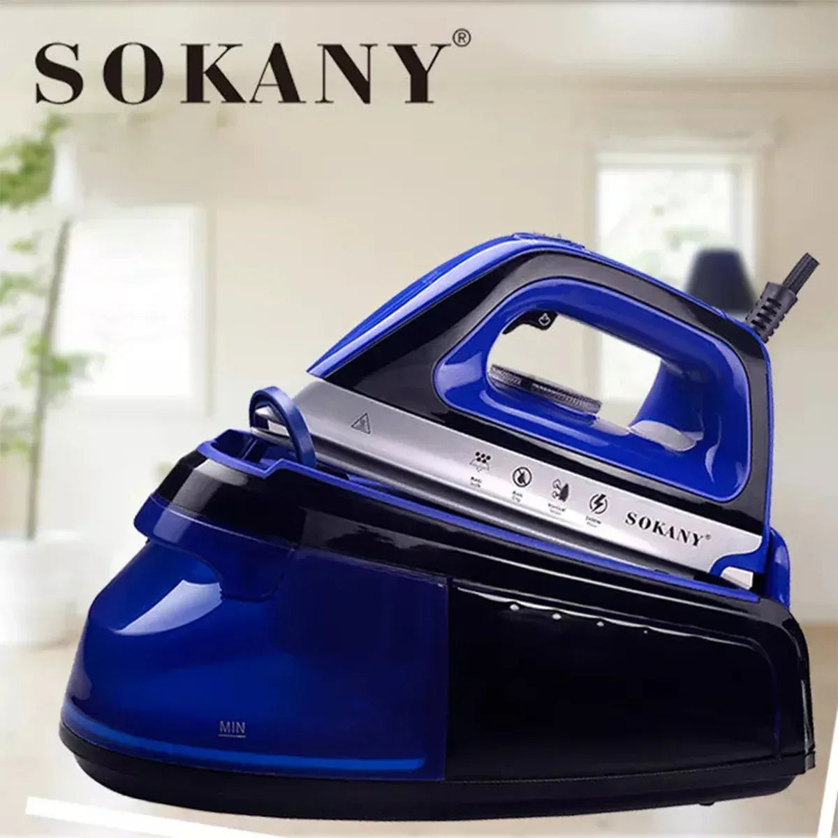 Statie de calcat cu abur Sokany SK-188, 2400W, 1.2L, Albastru - 221.ro