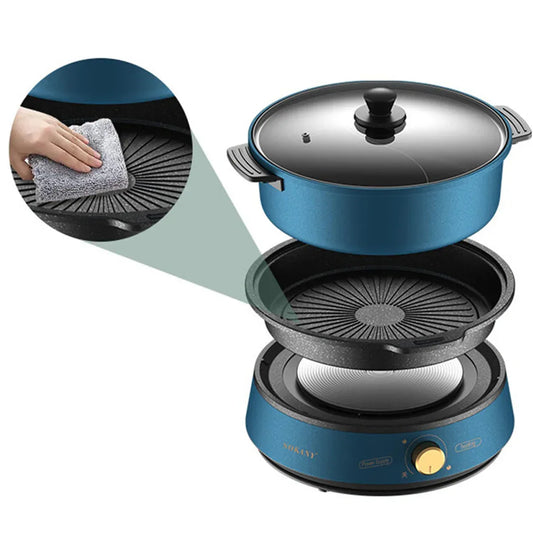 Multicooker 3 in 1 Sokany SK-2006, 1350W, 4L, Blue - 221.ro