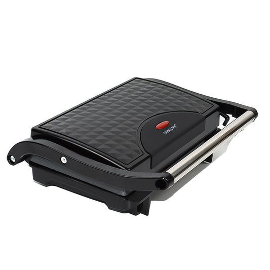 Gratar electric Sokany SK-220, 1200 W, placi anti-aderente, Negru