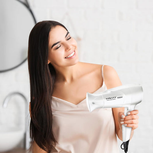 Uscator de par pentru voiaj Sokany SK-318, 1600W, Professional Line, pliabil, Alb