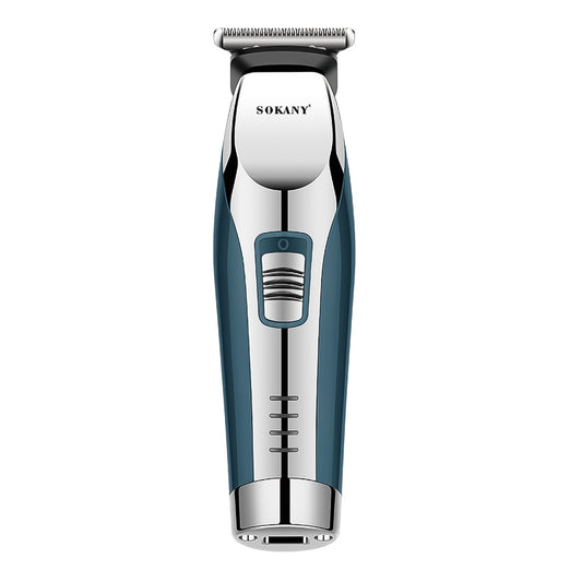 Masina de tuns 2 in 1, Sokany SK-797, lame cu auto-ascutire, utilizare fara fir, contur, modelare si barbierit uscat, Albastru/Argintiu