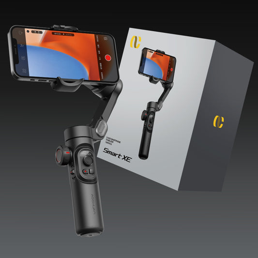 Gimbal Aochuan SMART XE, D6730, cu 3 axe, aplicatie dedicata, Content Creator Edition, Negru Mat