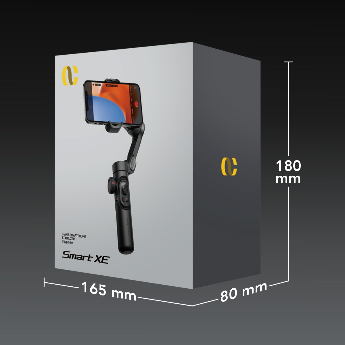 Gimbal Aochuan SMART XE, D6730, cu 3 axe, aplicatie dedicata, Content Creator Edition, Negru Mat