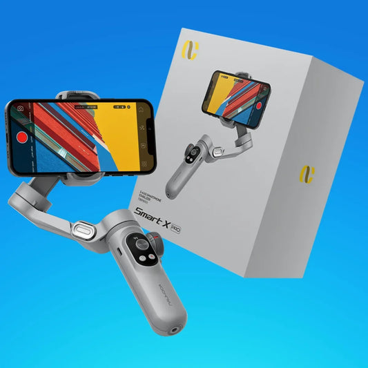 Gimbal Aochuan SMART X PRO, D6731, cu 3 axe, baterie Inclusa, aplicatie dedicata, Content Creator Edition, Gri Mat - 221.ro