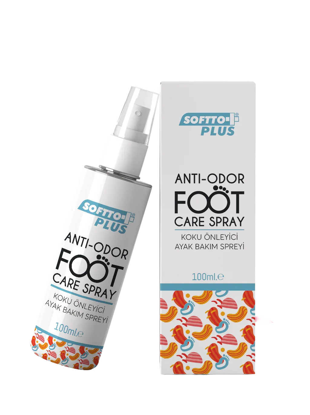 Spray pentru Picioare – Anti-Miros, Răcoritor, Hidratant și Emolient – 100 ml