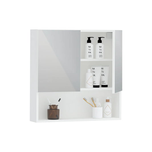 Corp Baie haaus Tejo, Suspendat, 2 Usi, Alb, cu oglinzi, 70 x 17 x 70 cm