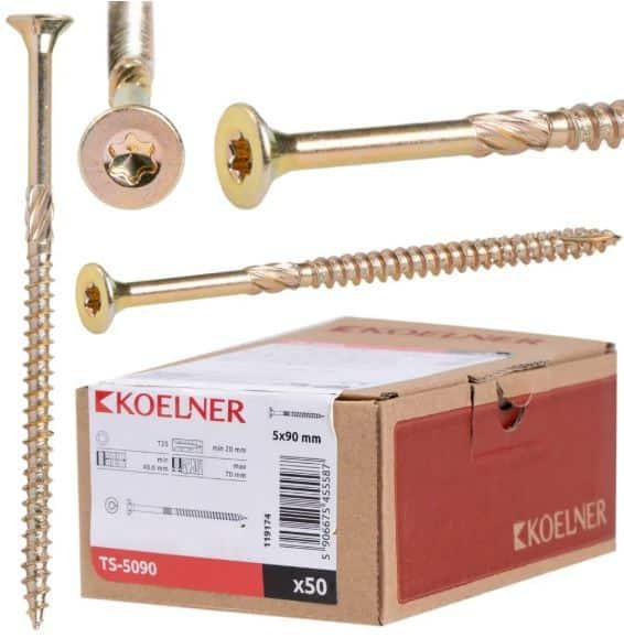 Șurub dulgherie, 6x140 mm, pentru lemn, TS, zincat, 50buc / TS-6140 - 221.ro