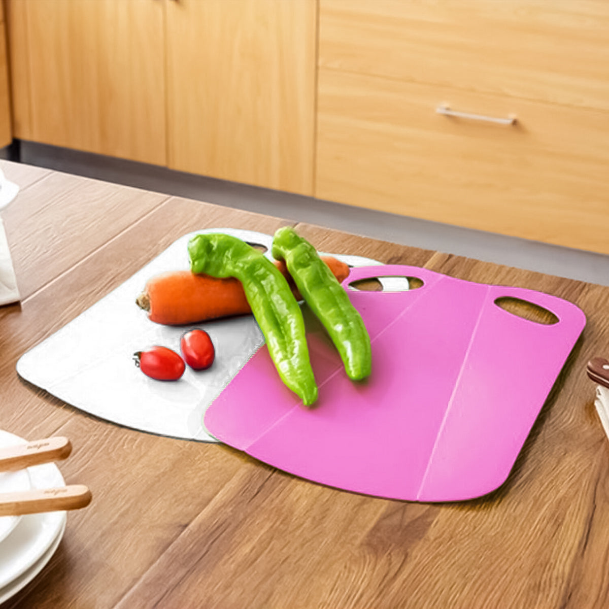 Set 3 tocatoare pliabile din PVC pentru bucatarie, versatile si practice - 221.ro