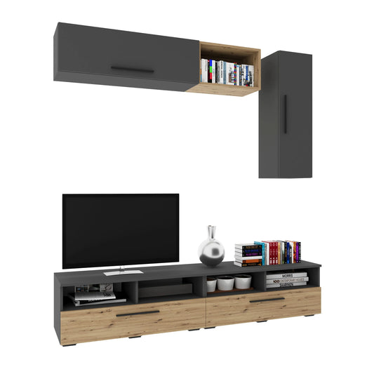 Living Kos haaus V13, Antracit/Stejar Artisan, L 190 cm
