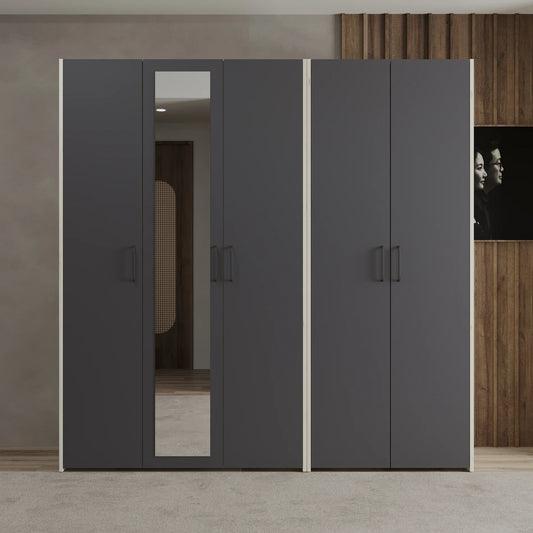 Dressing haaus Malmo V2, Stejar Alb/Antracit, L 201 cm