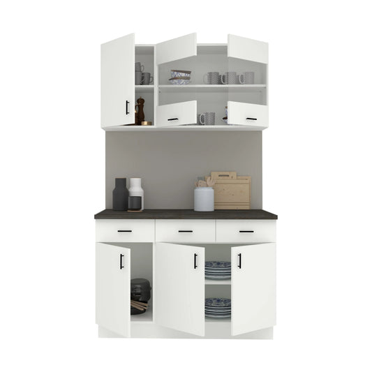 Set Bucatarie haaus Karo V3, Alb, Blat Thermo 28 mm, L 120 cm