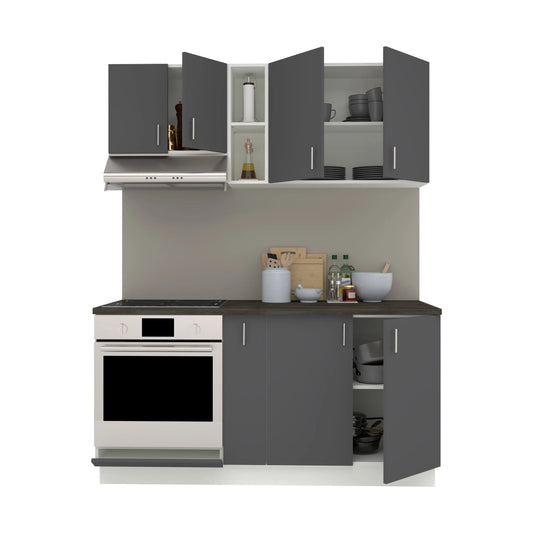 Set Bucatarie haaus Karo V7, Antracit/Alb, Blat Thermo 28 mm, L 160 cm