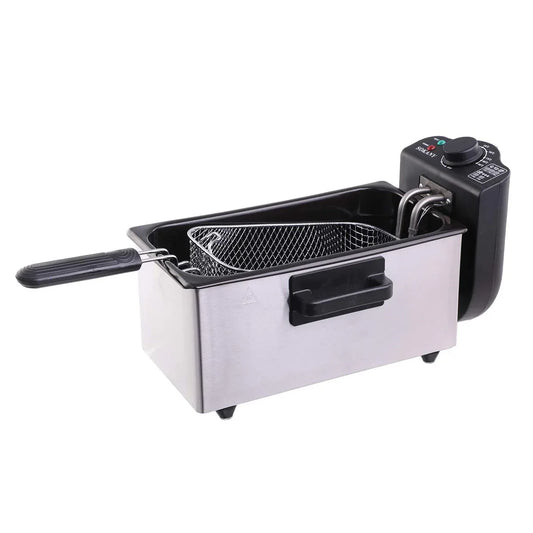 Friteuza Sokany WJ-800, 2000W, 3L, Termostat reglabil, Negru/Inox - 221.ro