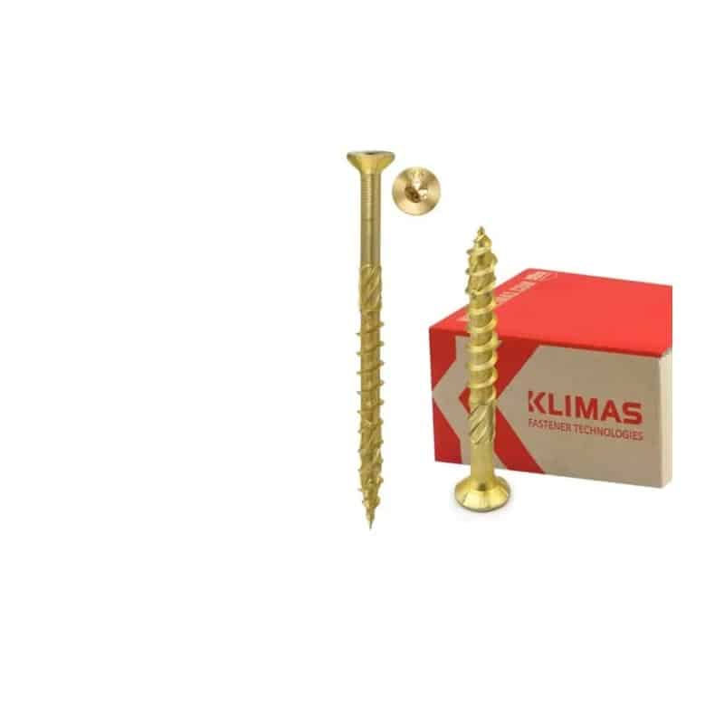 Surub pentru dulgherie 8x280 mm, pentru lemn, Klimas, 50buc/cutie / WKCS-08280