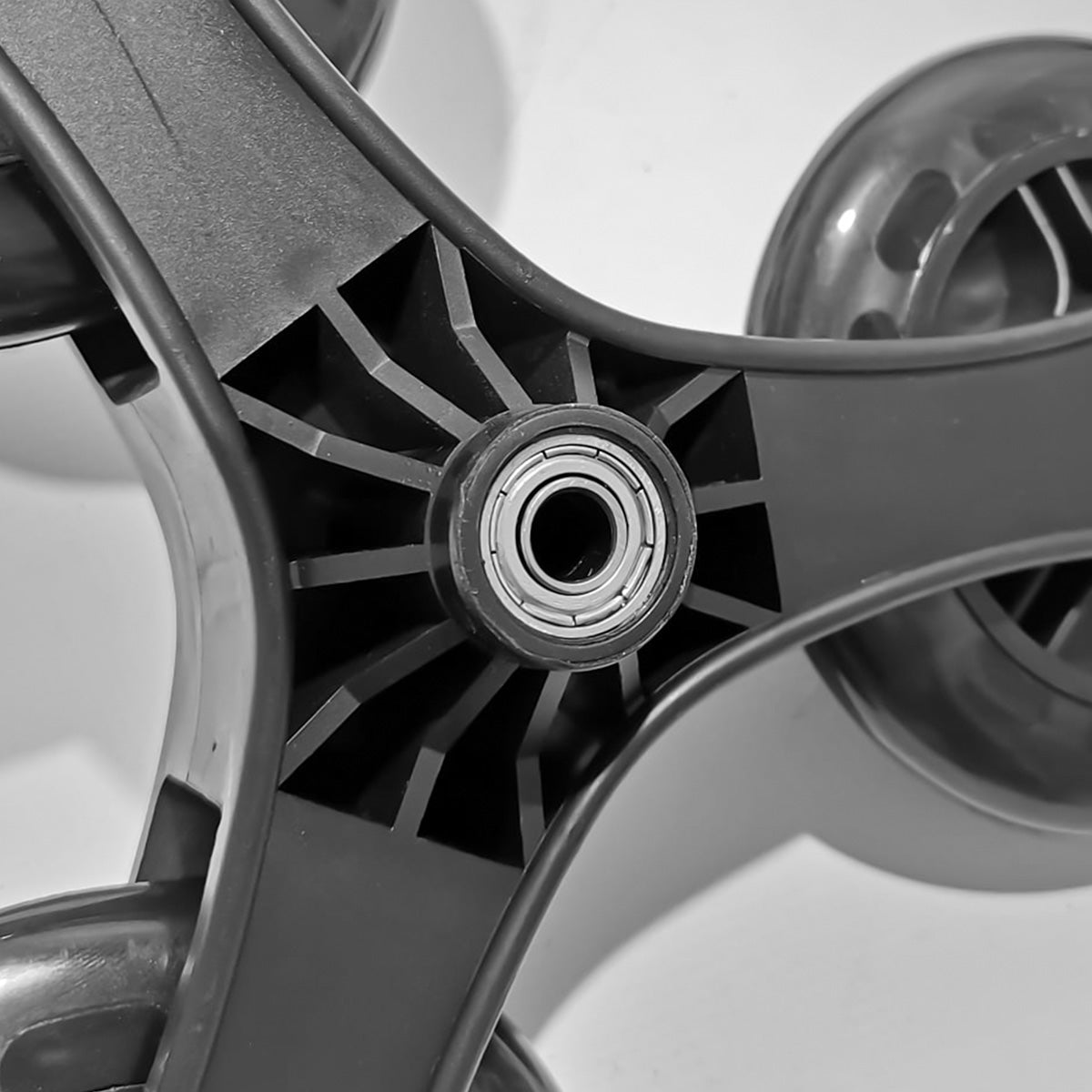 Set 2 ansambluri roti din silicon pentru carucior de piata, Naimeed Weel7, Negru