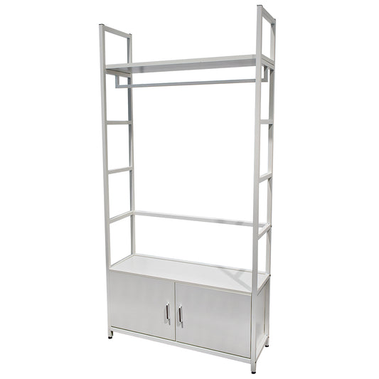 Raft metalic pentru haine, inaltime 200cm, Naimeed Y-1, Alb