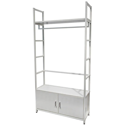 Raft metalic pentru haine, inaltime 200cm, Naimeed Y-1, Alb - 221.ro