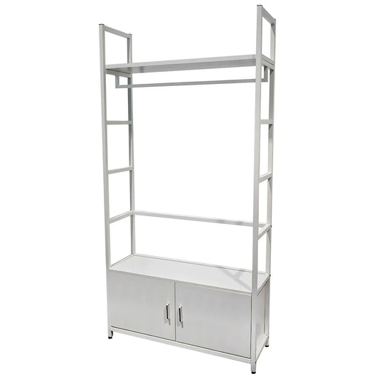 Raft metalic pentru haine, inaltime 200cm, Naimeed Y-1, Alb - 221.ro