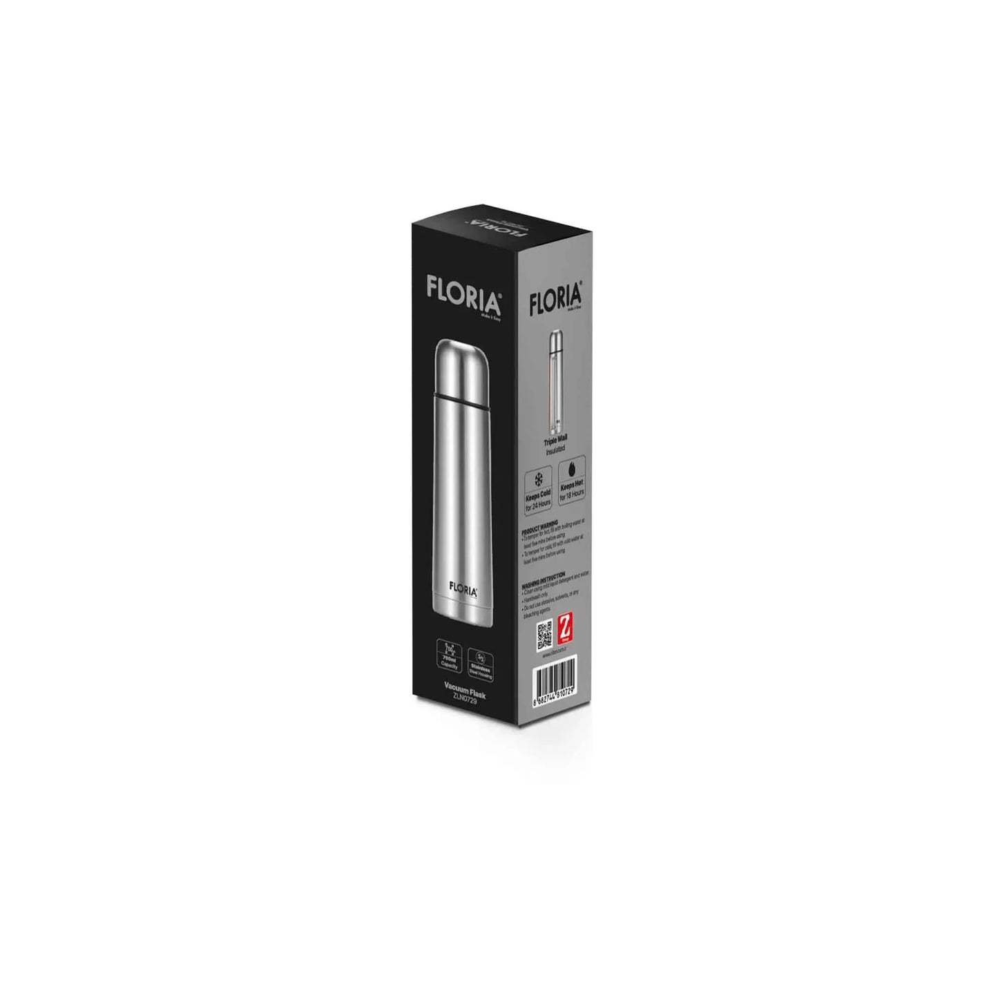 Termos din inox, FLORIA capac functie pahar, capacitate 750ml / ZLN 0729 - 221.ro
