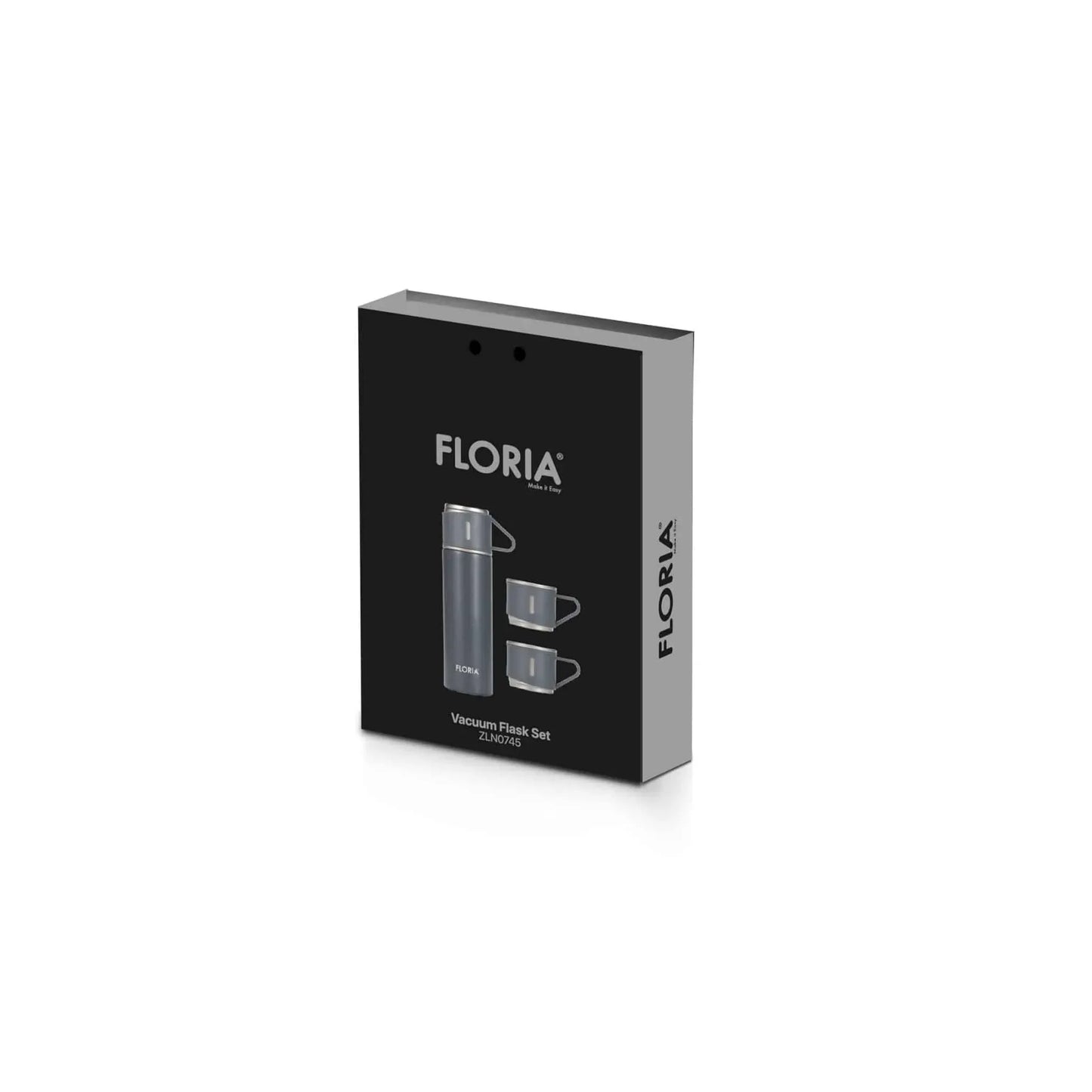 Termos portabil plus 3 cesti, interior inox, capacitate 400ml FLORIA, gri / ZLN 0745 - 221.ro