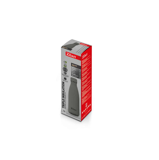 Termos tip sticla, interior inox, capacitate 500ml ZILAN, gri / ZLN 0822 - 221.ro