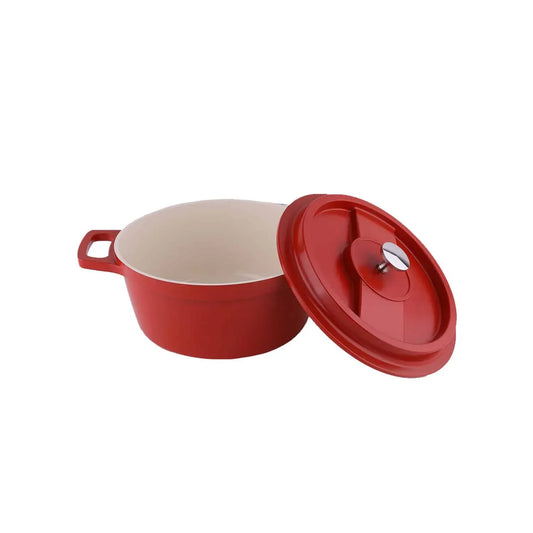 Oala cu capac ZILAN, din ceramica, diametru 28cm, capacitate 5l, rosu / ZLN 0903 - 221.ro