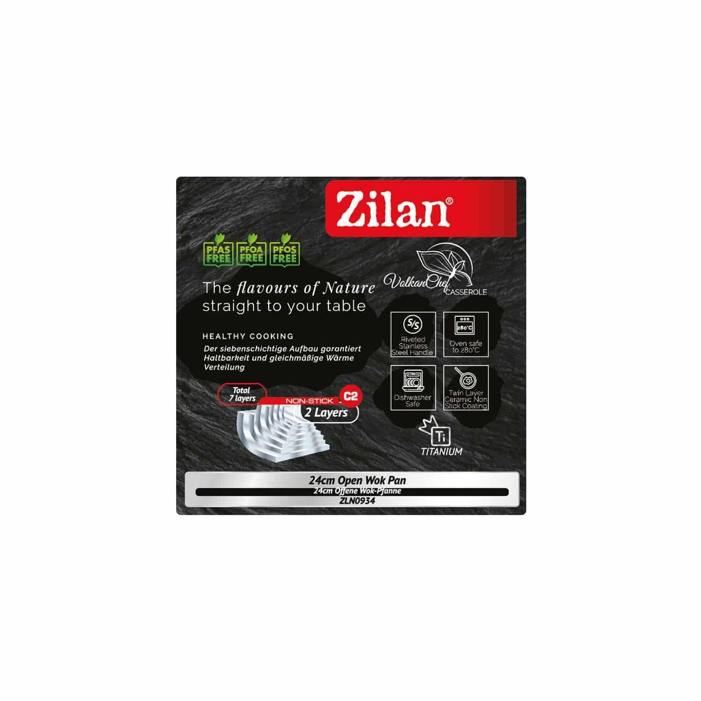 Tigaie wok ZILAN din ceramica, antiaderenta, diametru 28cm / ZLN 0934 - 221.ro