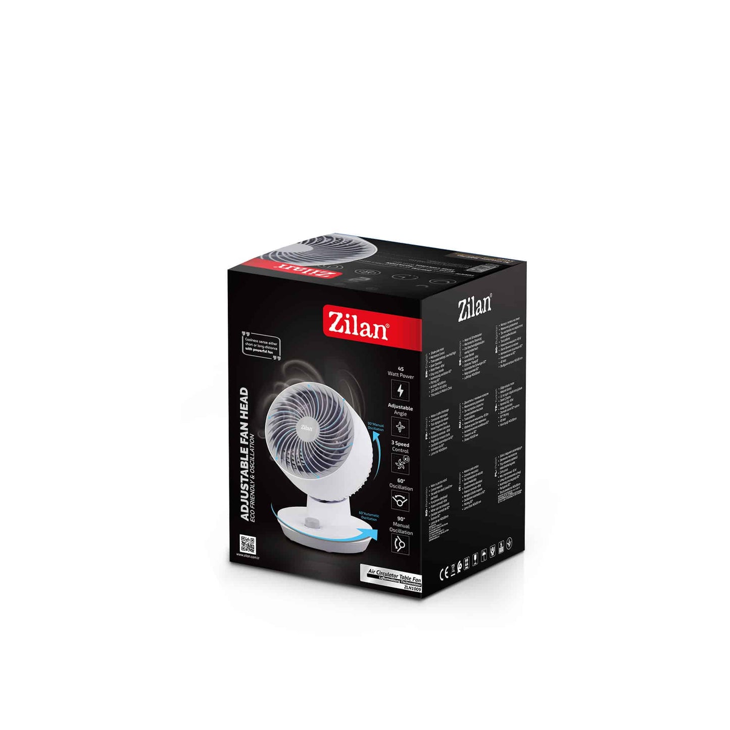 Ventilator de birou, 3 trepte de viteza, putere 45W ZILAN / ZLN 1009