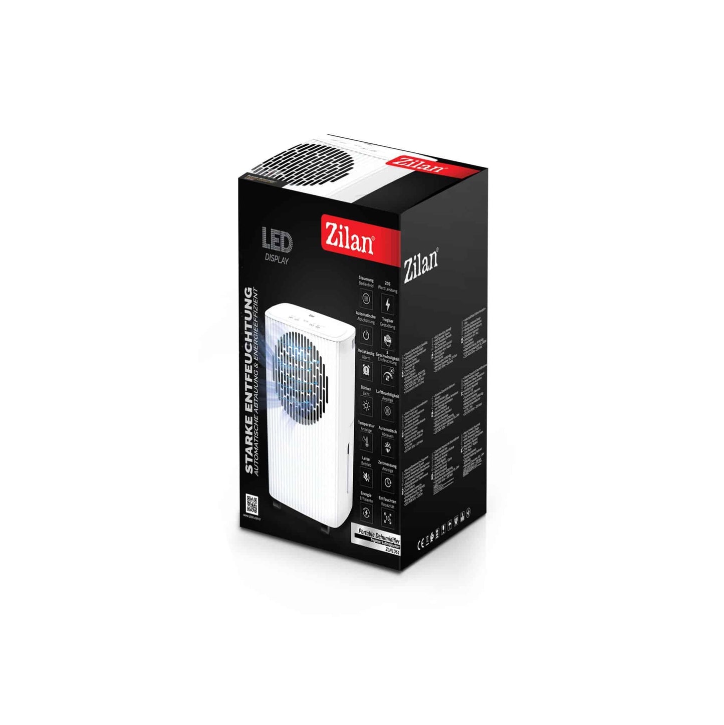 Dezumidificator aer, 2 trepte de viteza, capacitate 10L/24H, putere 205W ZILAN / ZLN 1061 - 221.ro