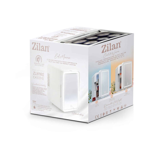 Mini frigider Zilan, cu LED, putere 36w, capacitate 4l, alb / ZLN 1160