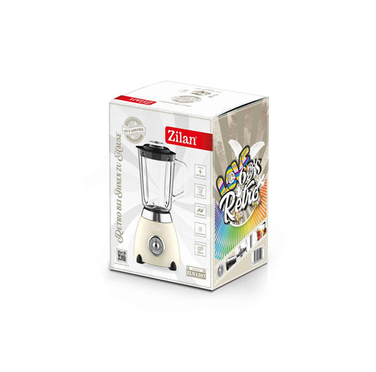 Blender RETRO, capacitate 1.5 L, putere 500W, lame din otel, crem ZILAN / ZLN 1207 - 221.ro