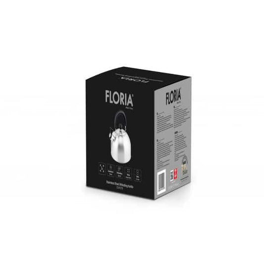 Ceainic din inox cu fluier, capacitate 3l, exterior polishat FLORIA / ZLN 1276