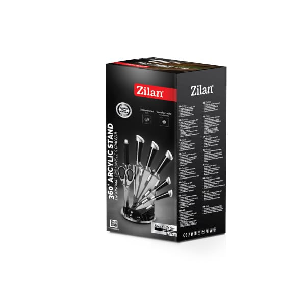Set cutite 8 piese din otel inoxidabil, cu suport ZILAN / ZLN 1634