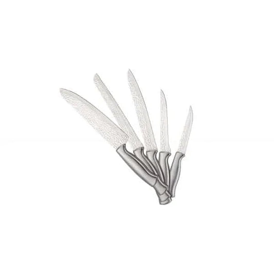 Set 5 cutite din otel inoxidabil, plus suport din bambus ZILAN / ZLN 1641 - 221.ro