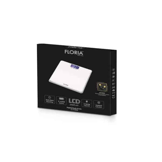 Cantar electronic de persoane, FLORIA maxim 180kg, sticla, alb / ZLN 1988 - 221.ro