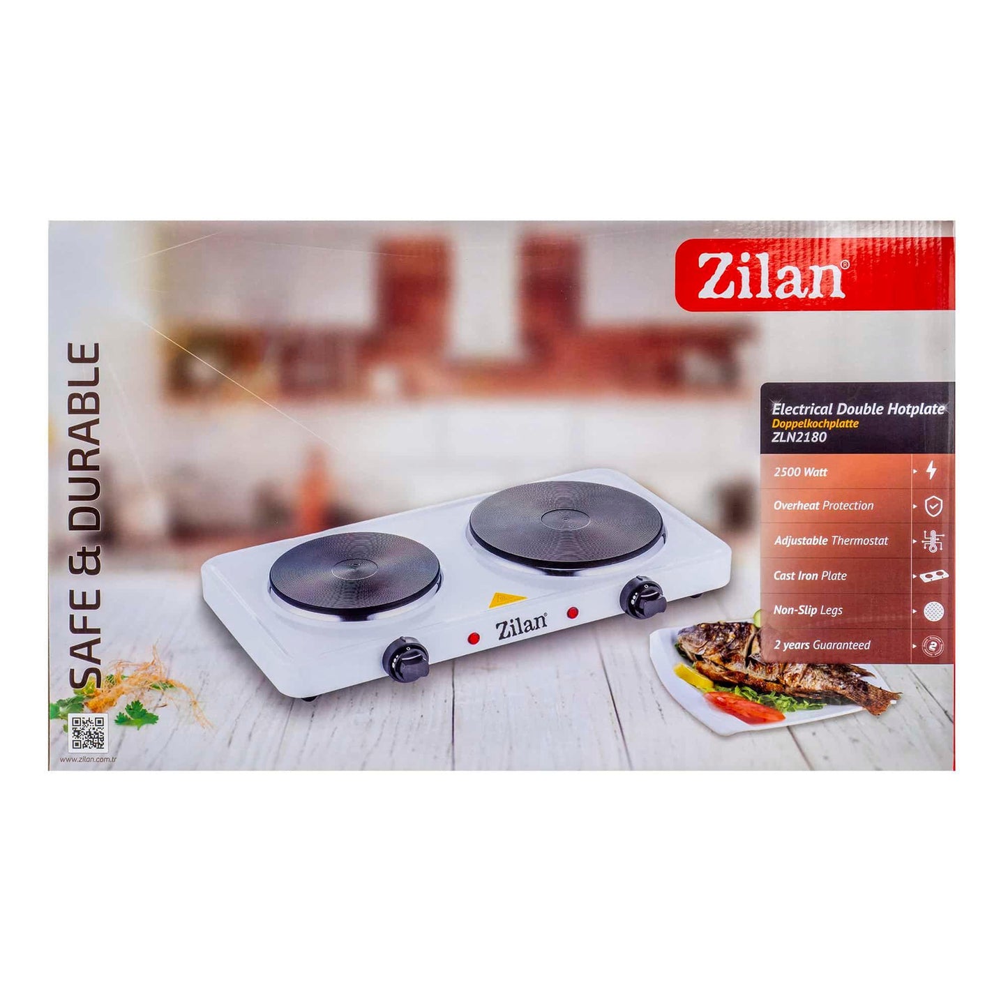 Plita electrica, putere 2500W, termostat reglabil, alb / ZLN 2180 - 221.ro