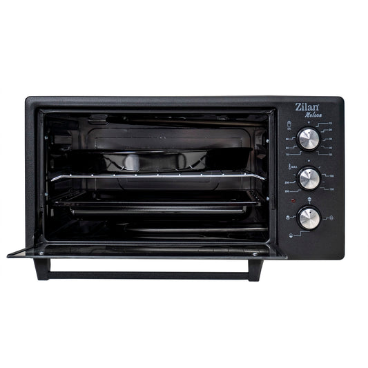 Cuptor electric, putere 1500W, capacitate 45L, timer 90 min, temperatura maxima 300 grade, 2 tavi incluse, negru / ZLN 3130_N