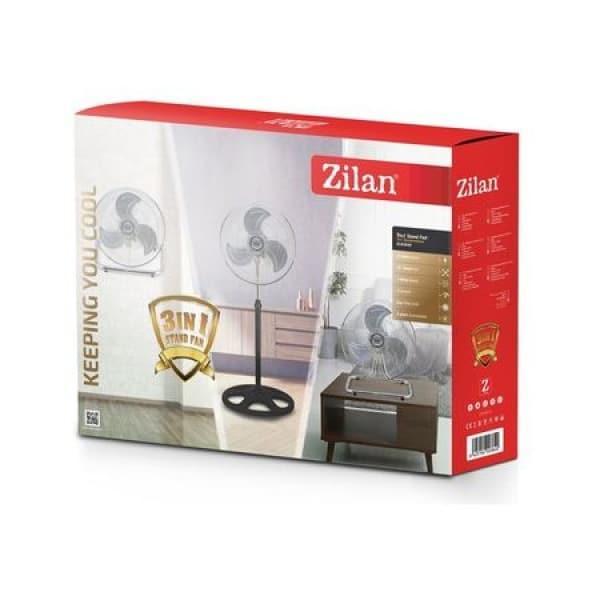 Ventilator cu picior, 3 in 1, 3 trepte de viteze, putere 55W, diametru 45cm ZILAN / ZLN 3840 - 221.ro
