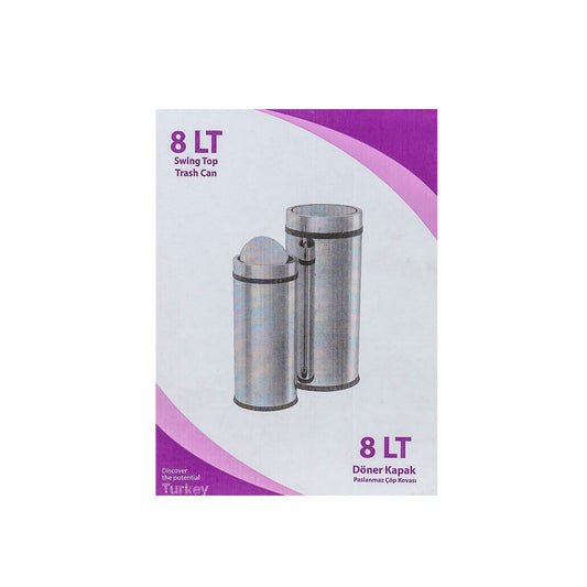 Cos menajer, capacitate 8 Litri din inox, capac rotativ / ZLN 4575