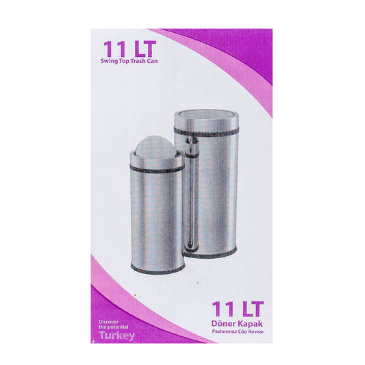 Cos menajer, capacitate 11 Litri din inox, capac rotativ / ZLN 4582